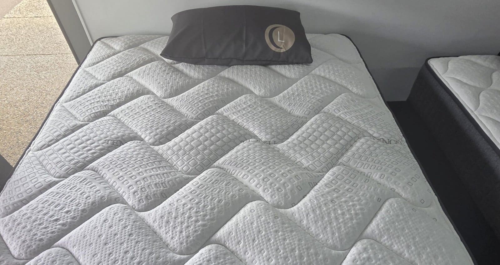 Pillow top mattress with quilted cover on display in the Top End Mattress Darwin showroom